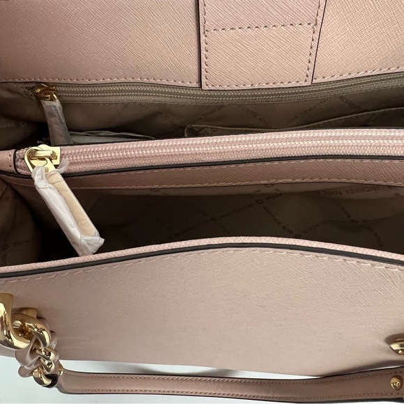 NWT MICHAEL Michael KORS Women’s Leather Tote Purse/Handbag Soft Pink Gold - Picture 11 of 16
